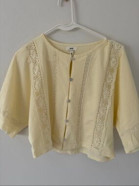 aerie Soft Pale Yellow Knit Top